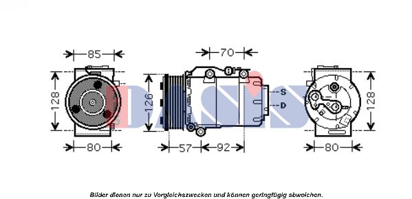 AKS DASIS Компрессор, кондиционер 851678N